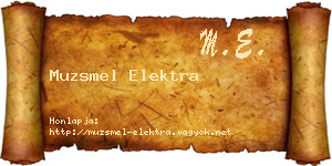 Muzsmel Elektra névjegykártya